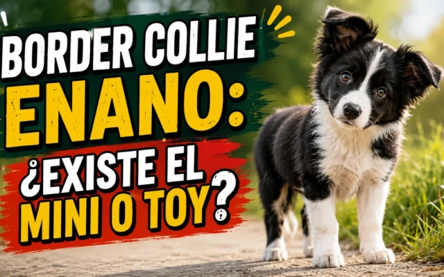 Cachorro de border collie junto al título Border collie enano: ¿existe el mini o toy?