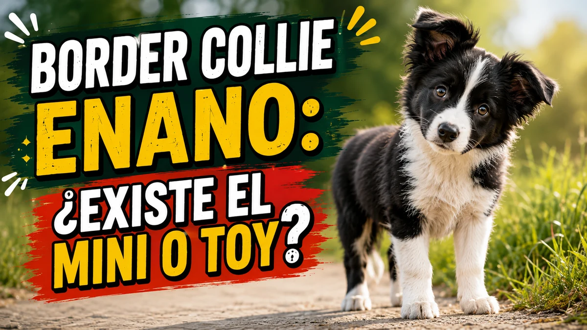 Cachorro de border collie junto al título Border collie enano: ¿existe el mini o toy?