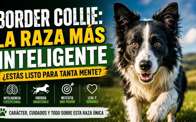 Border collie corriendo por el campo, considerado la raza de perro más inteligente del mundo