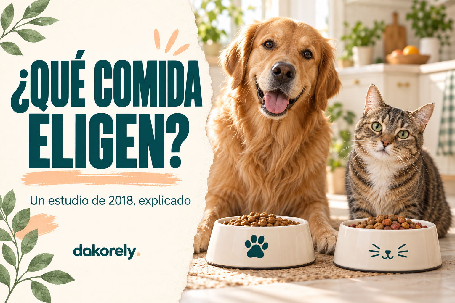 Qué comida eligen perros y gatos: un estudio de 2018 y sus límites