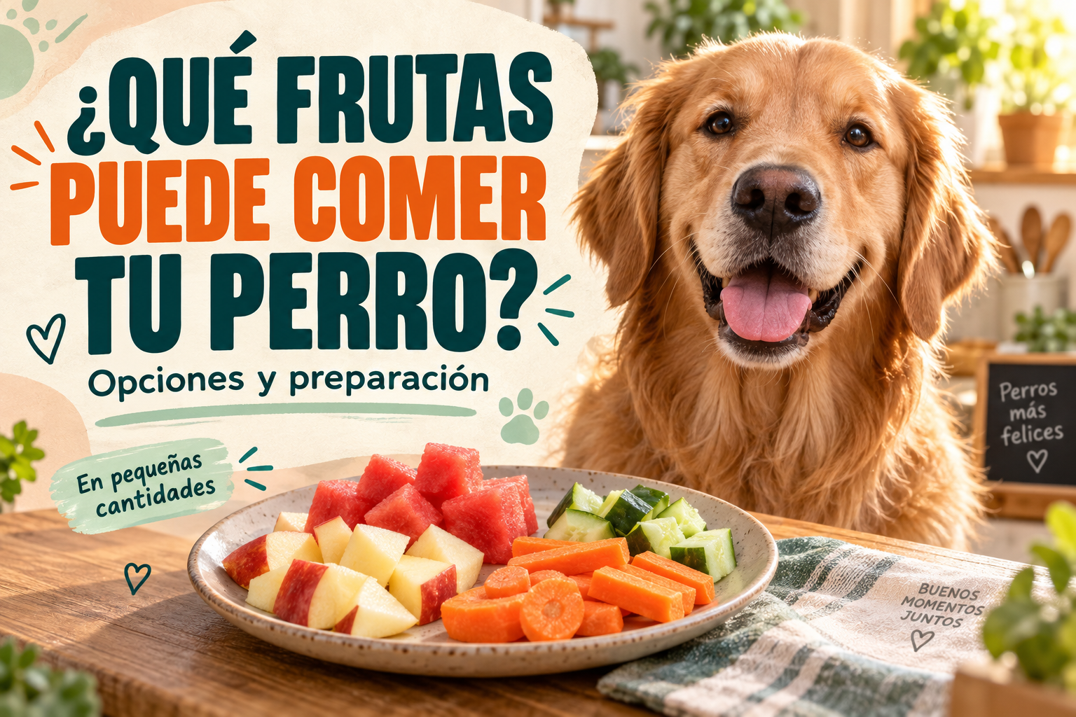 Qué frutas y verduras pueden comer los perros: guía práctica