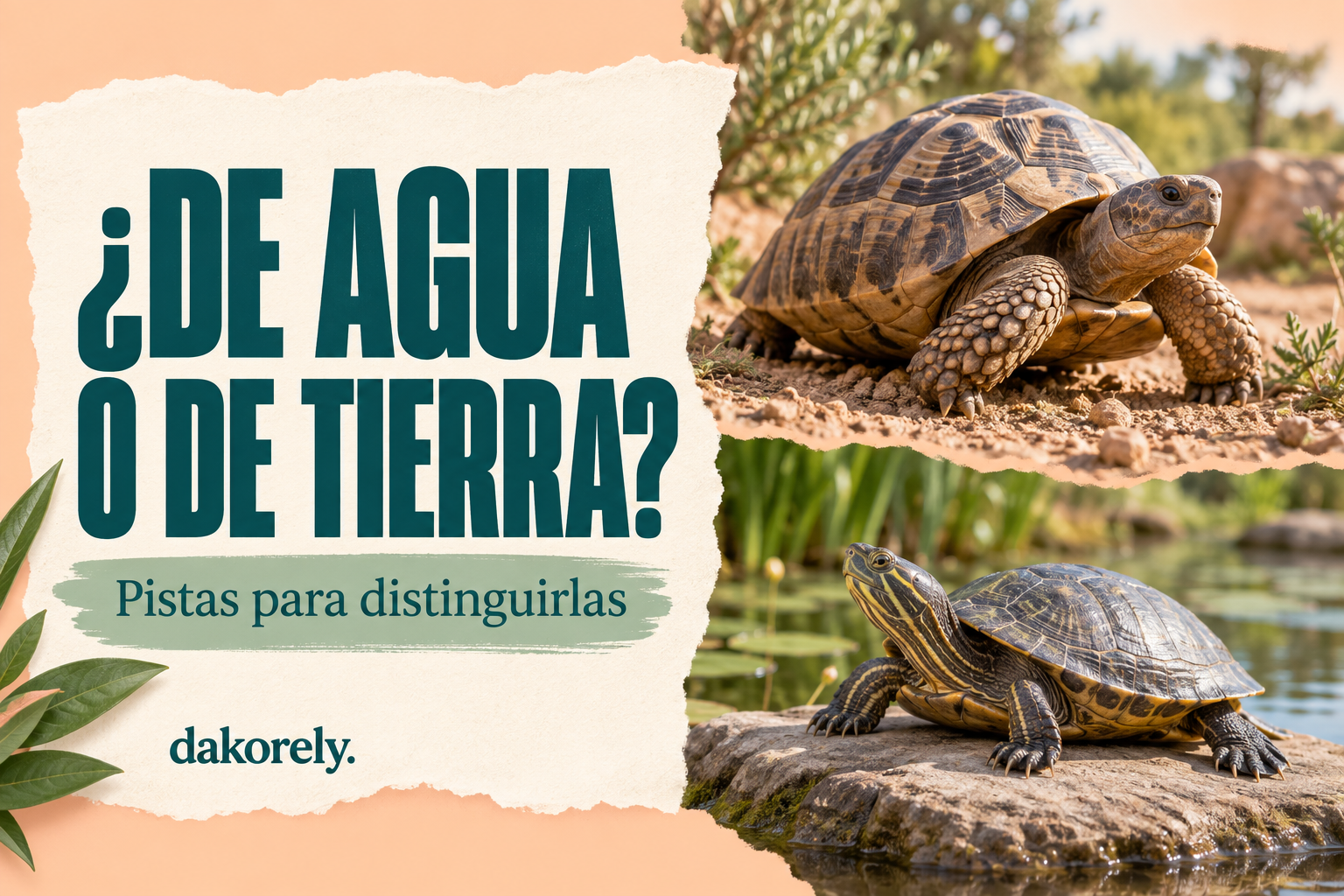 Cómo saber si una tortuga es de agua o de tierra