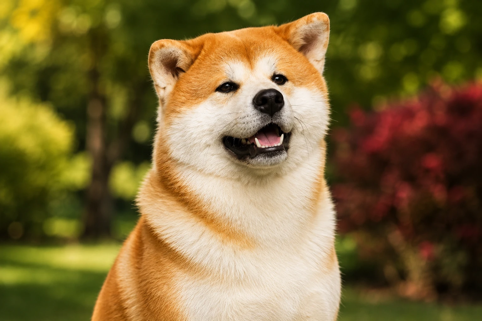 Akita inu adulto de pie