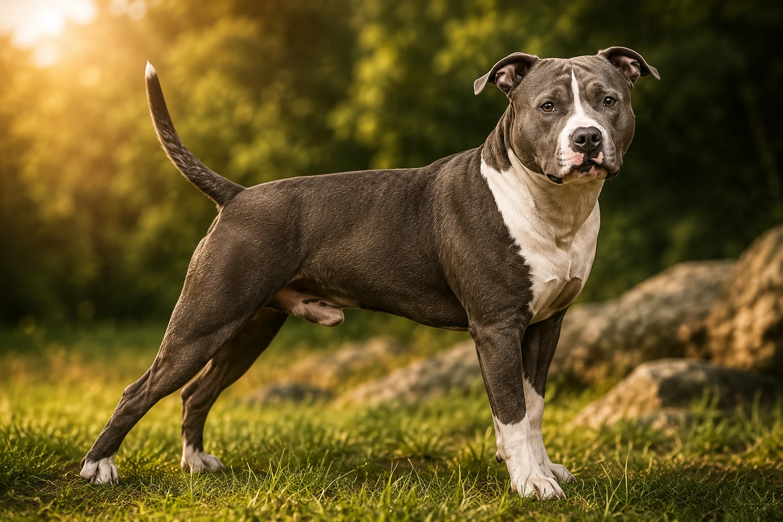 American Staffordshire terrier adulto de pie
