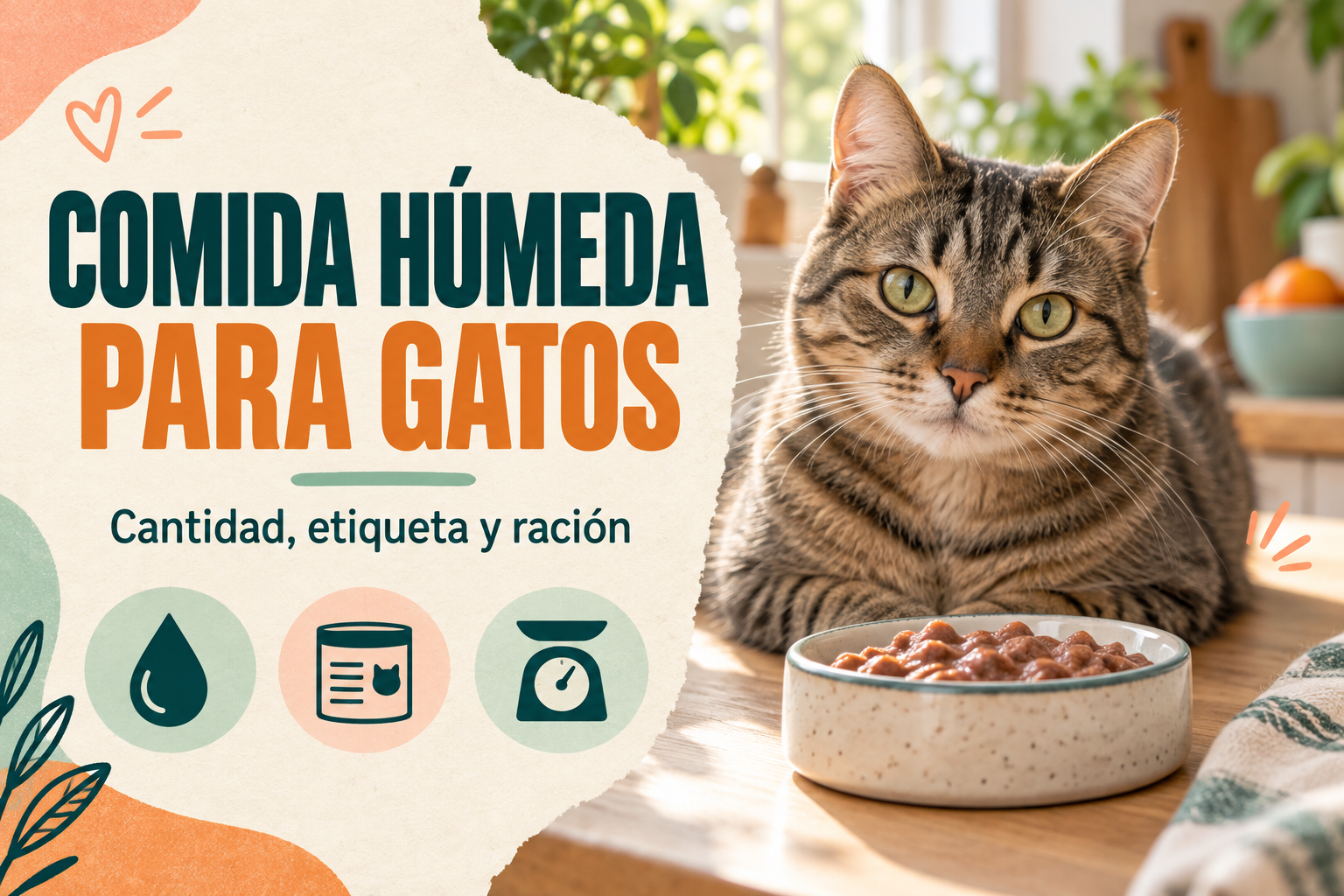 Comida húmeda para gatos: cuánta darle al día y cómo elegirla