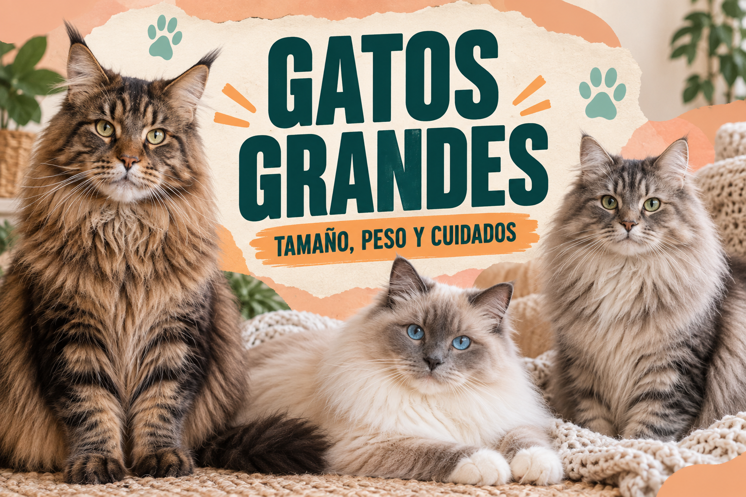Razas de gatos grandes: cuáles son y cuánto pesan de verdad