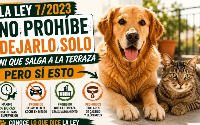 Perro golden retriever y gato atigrado tumbados juntos en una terraza