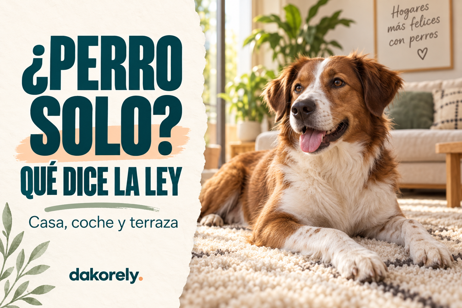 Perro solo en casa, coche o terraza: qué dice la Ley 7/2023
