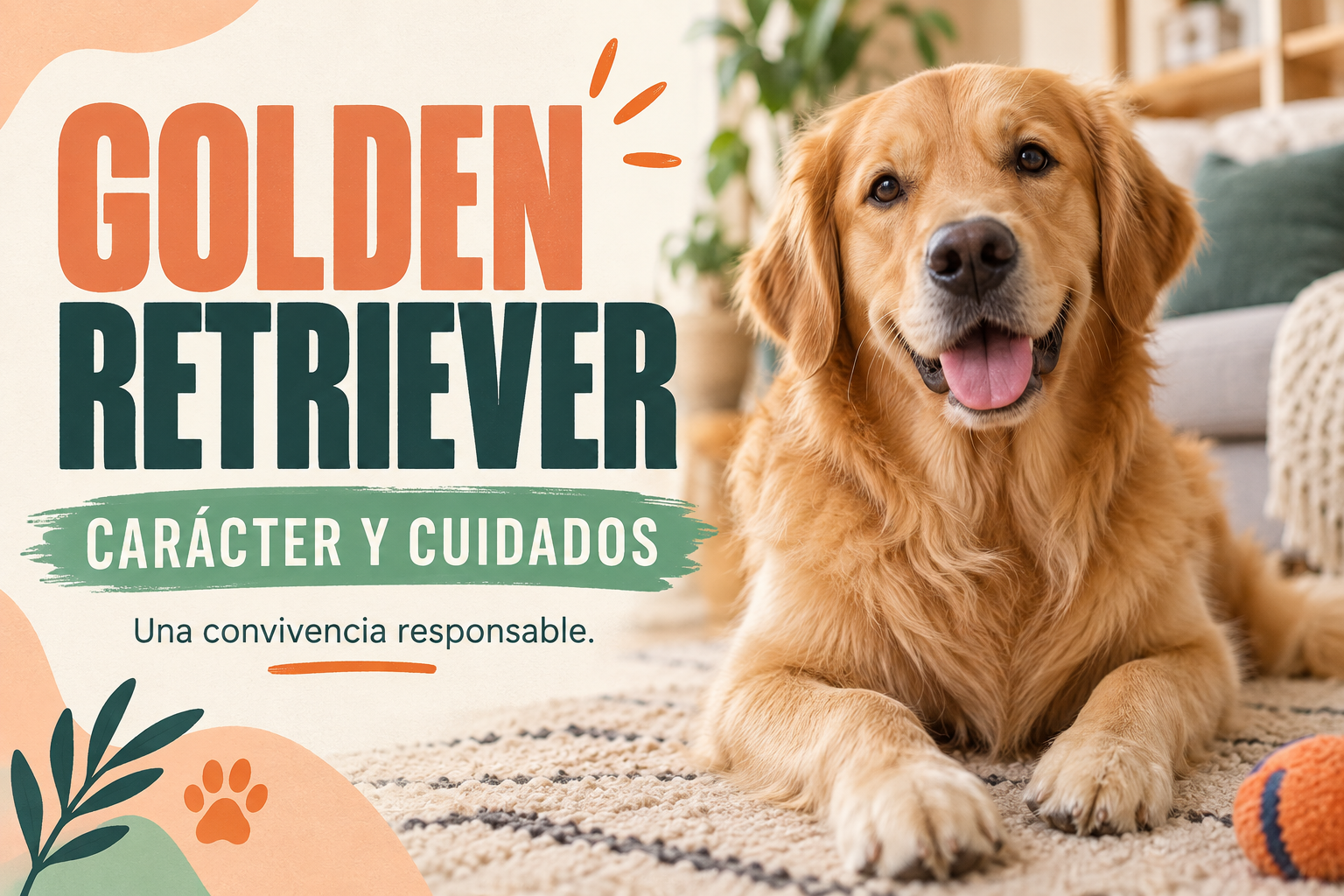 Golden retriever: carácter, tamaño y cuidados diarios