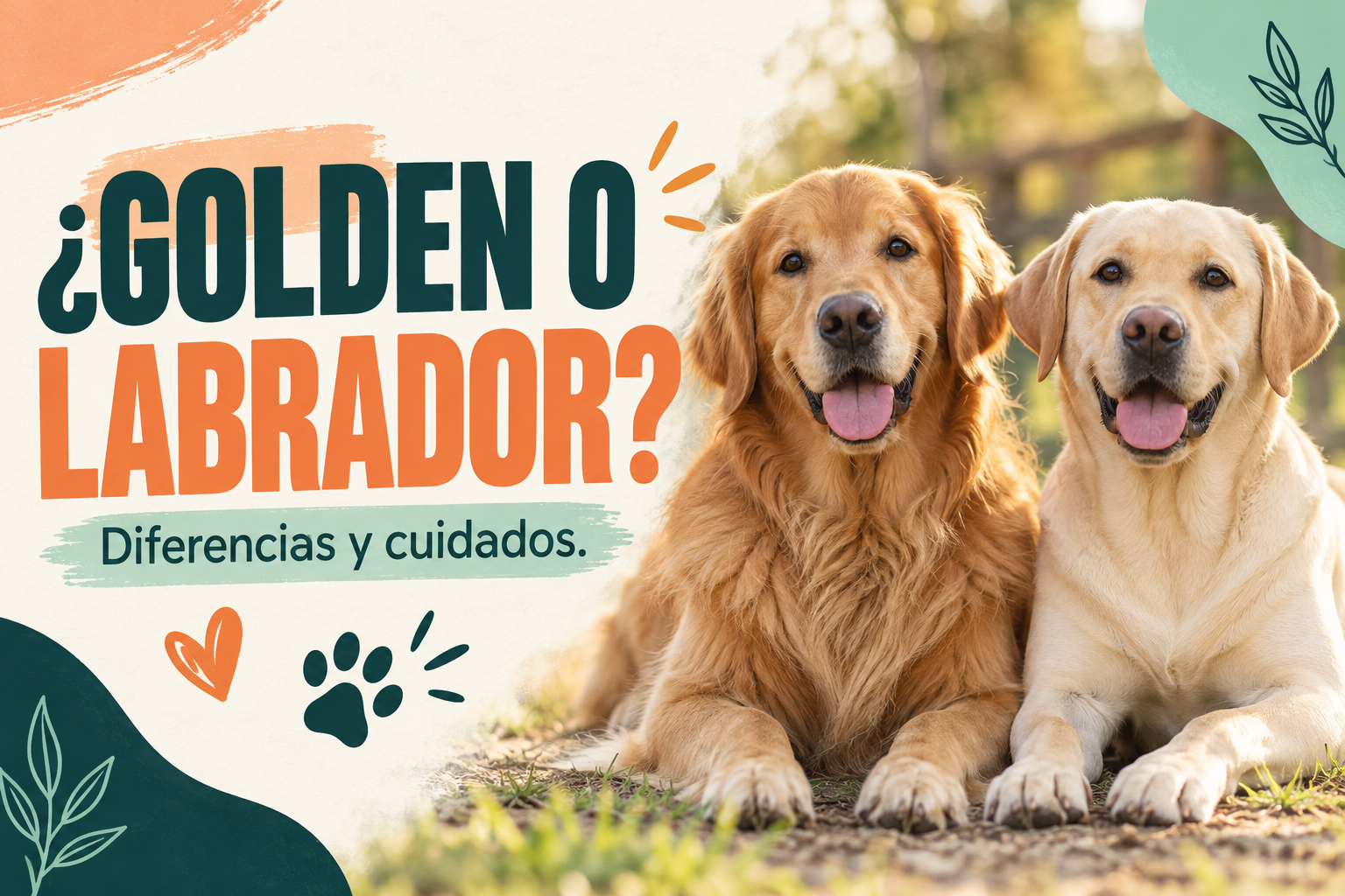 Golden retriever o labrador: diferencias y cómo elegir