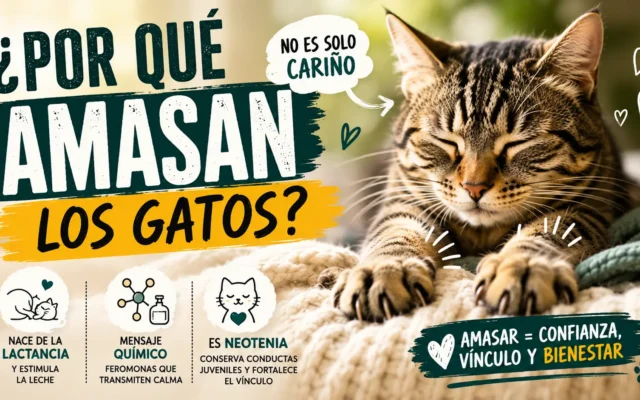 Gato atigrado relajado con las patas sobre una manta de punto